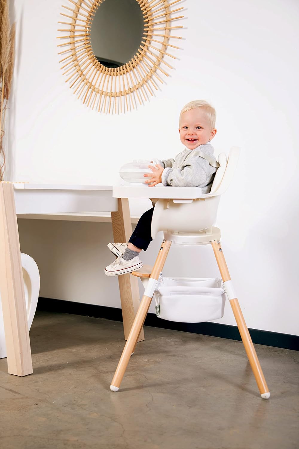 Childhome Evolu One.Silla alta de 80°, silla alta 2 en 1 para bebé...