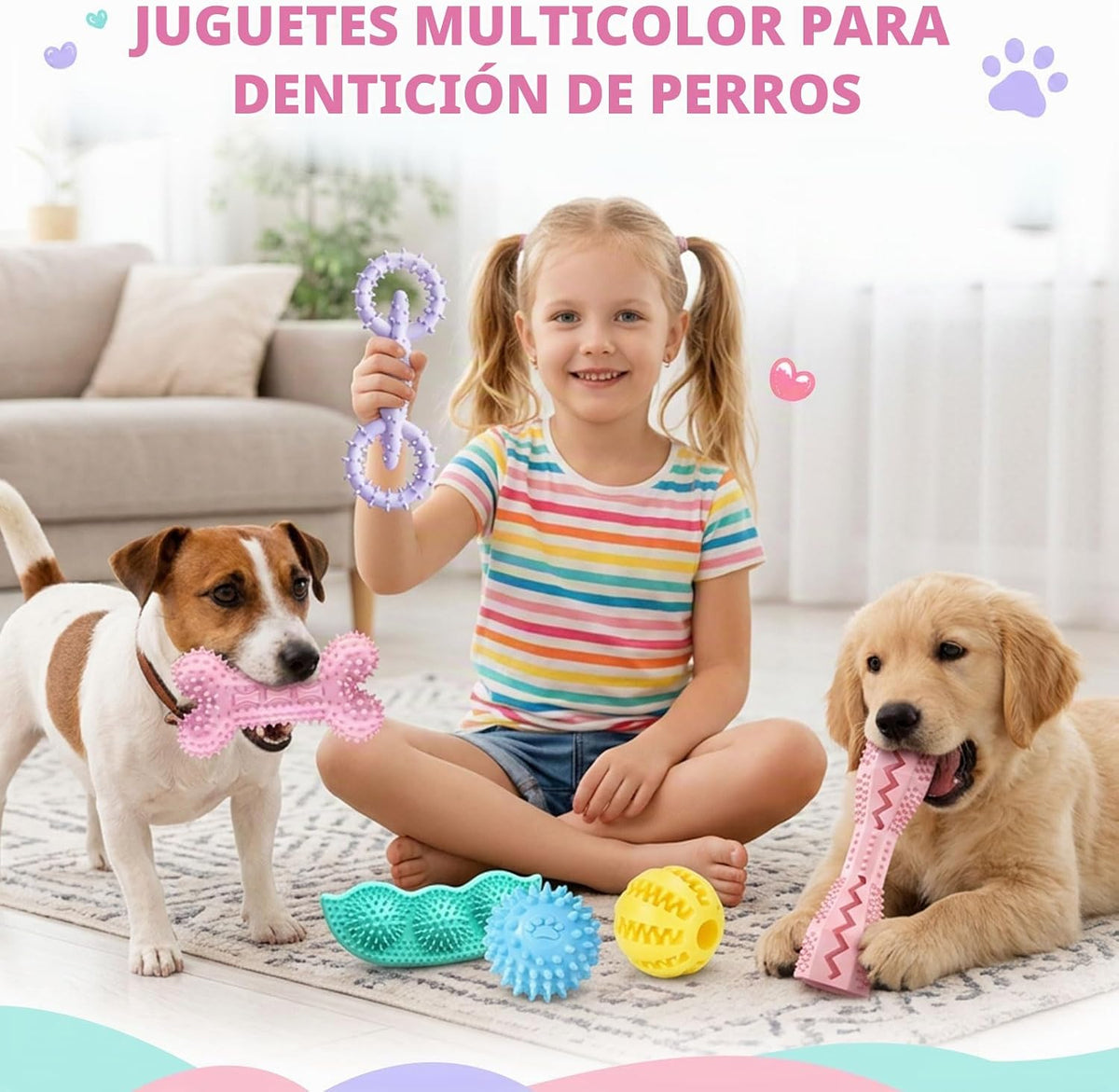 Wfoifab Paquete de 6 juguetes masticables para dentición, suaves y...