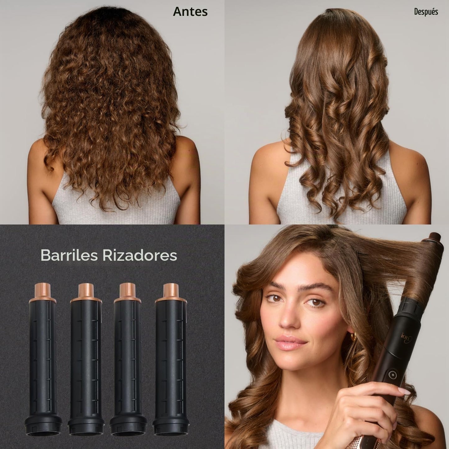 ion Luxe 8In1 Airstyler Pro, secador de pelo intercambiable y rizad...