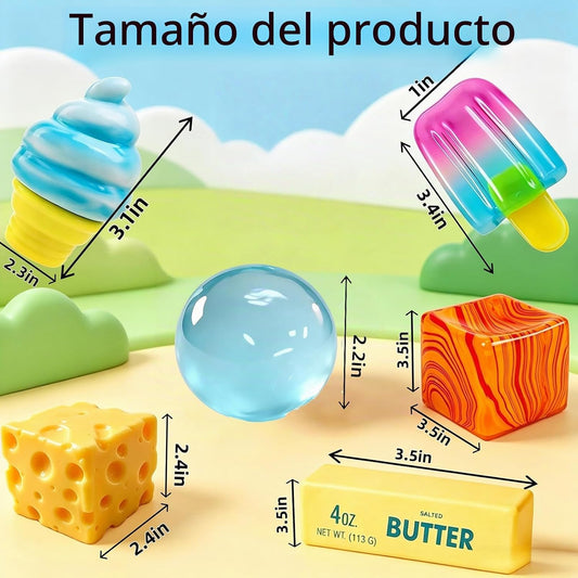 Pelotas para el estrés con forma de mantequilla de rebote lento, 20...