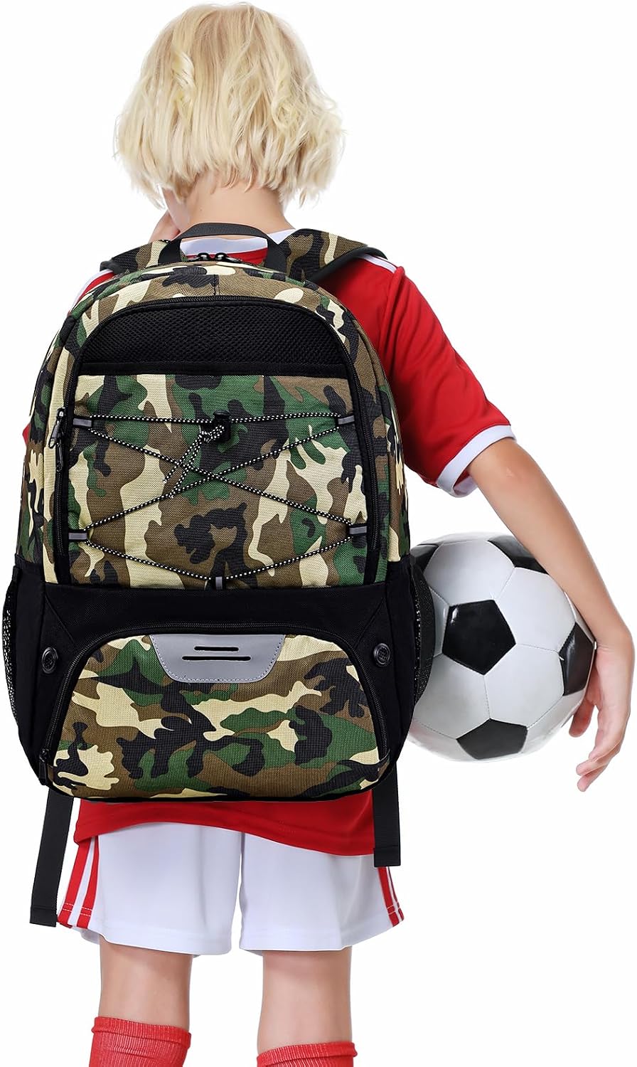 Hsmihair - Mochila de fútbol juvenil - Mochila para fútbol y balonc...