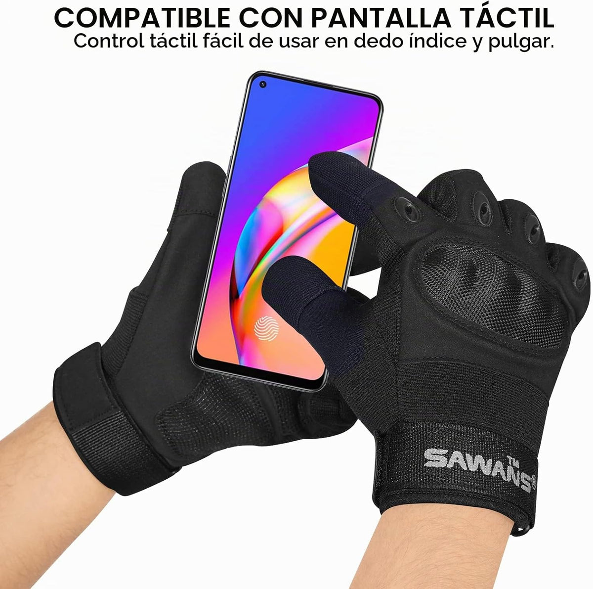 SAWANS Guantes de moto deportes de motocicleta dedo completo ATV eq...