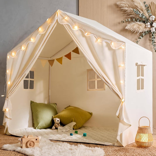 Tienda de campaña para niños Tiny Land con tapete y luces de estrel...