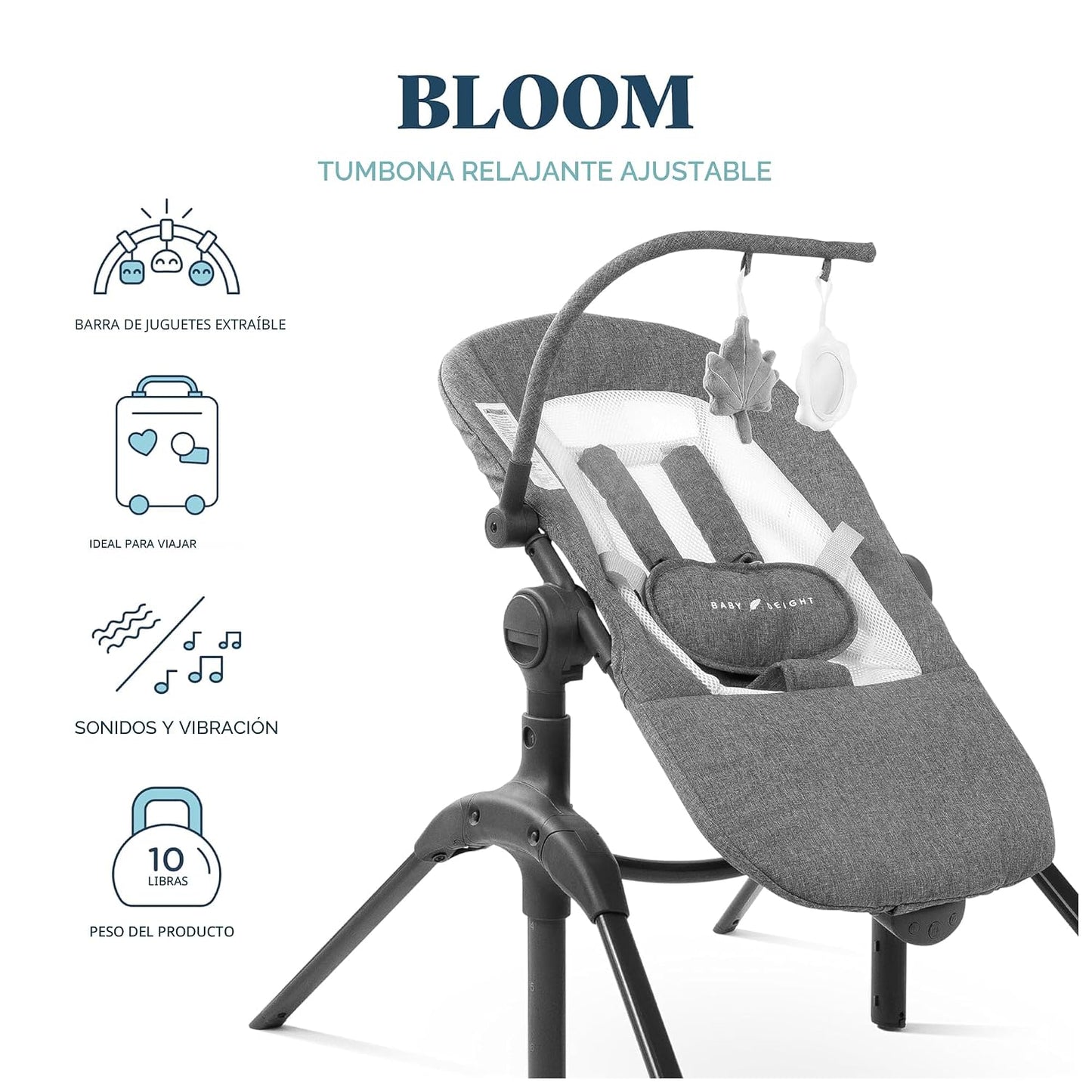 Baby Delight Bloom Silla de Bebé | Silla de Bebé Calmante y Ajustab...