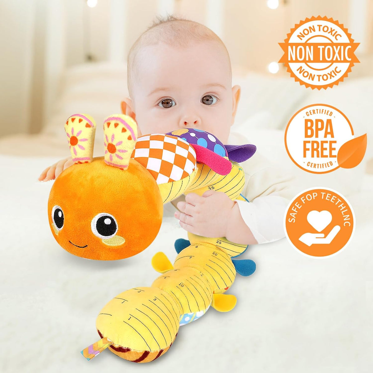 Juguetes sensoriales de oruga para bebés de 0 a 6 a 12 meses | Jugu...