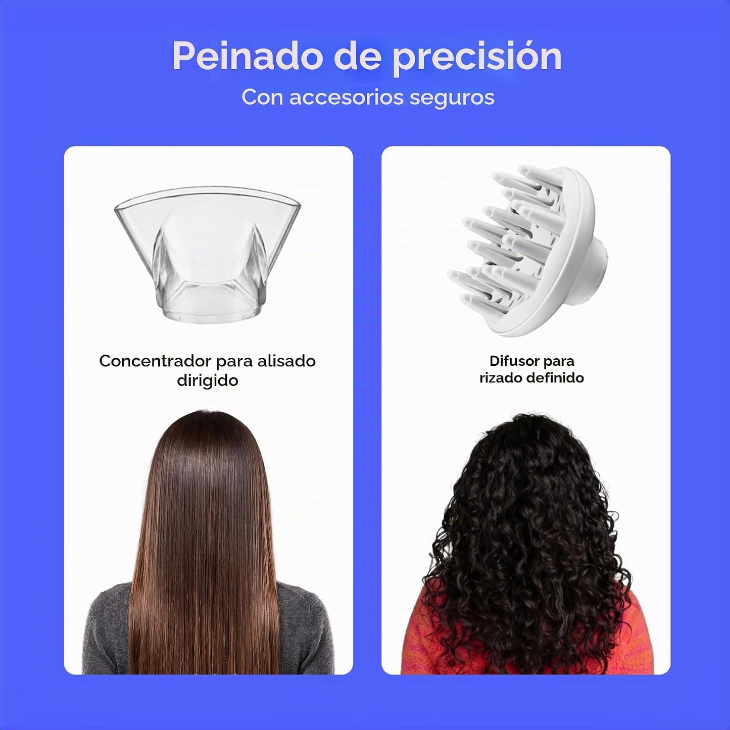 Conair Secador de pelo de cerámica doble con difusor y concentrador...