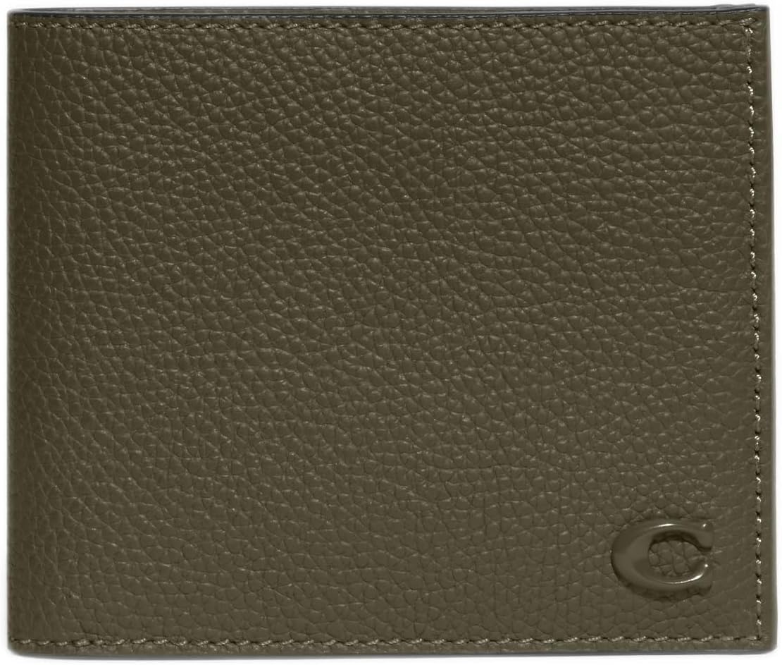 Coach Doble pico refinado para hombre en cuero de guijarro con marc...