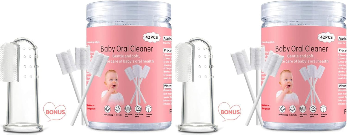 EASICUTI Limpiador de lengua para bebé, 42 cepillos de dientes dese...