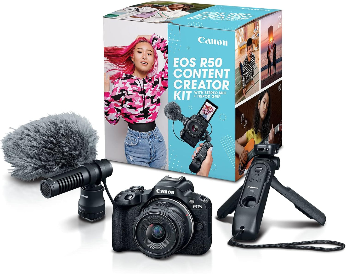 Kit de Creador de Contenido Canon EOS R50, Cámara Hibrid Sin Espejo...