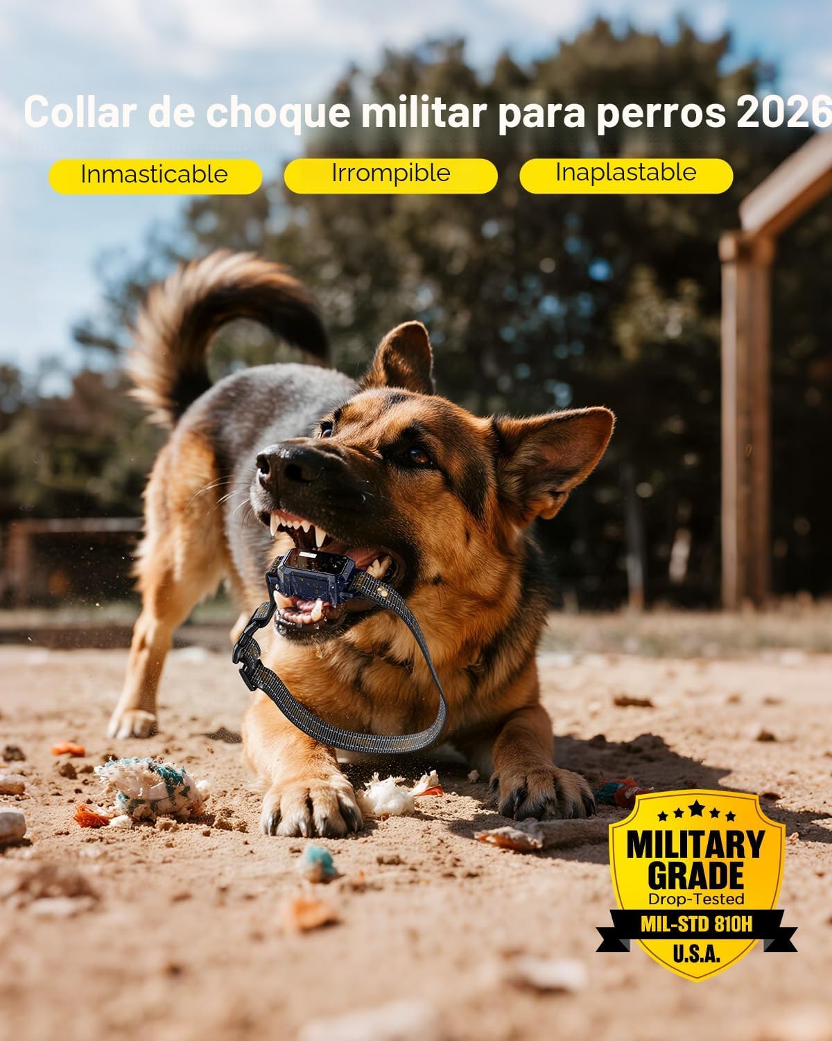 BLACKDOG Collar militar de choque para perro, 2 perros (5-150 libra...
