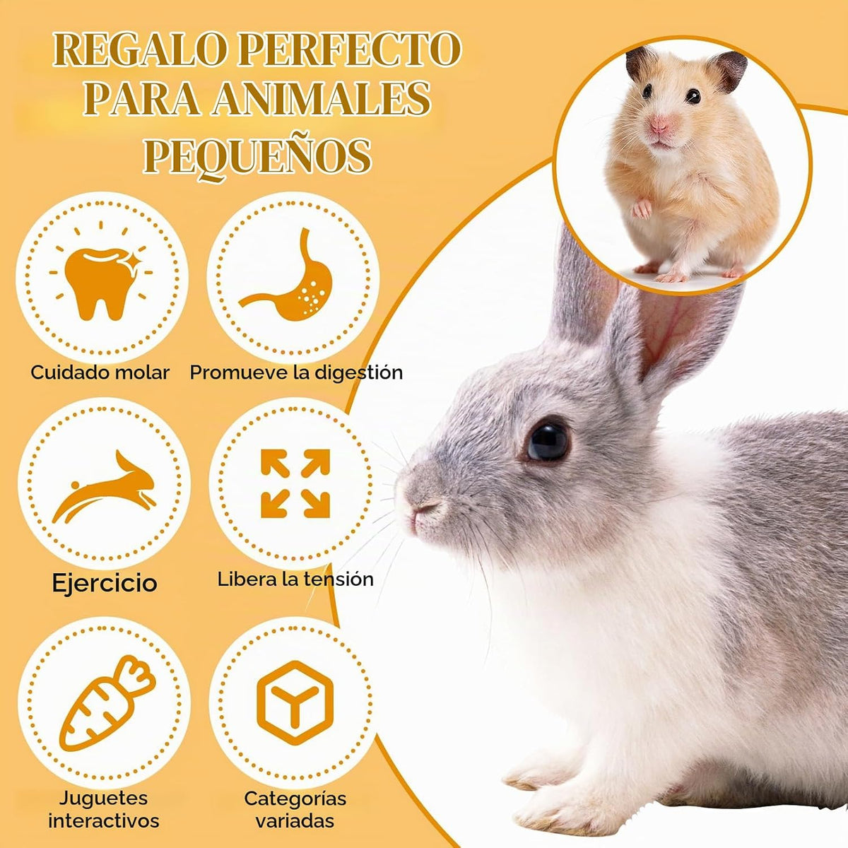 VESPRO 30 piezas de conejillo de indias alimentos naturales para co...
