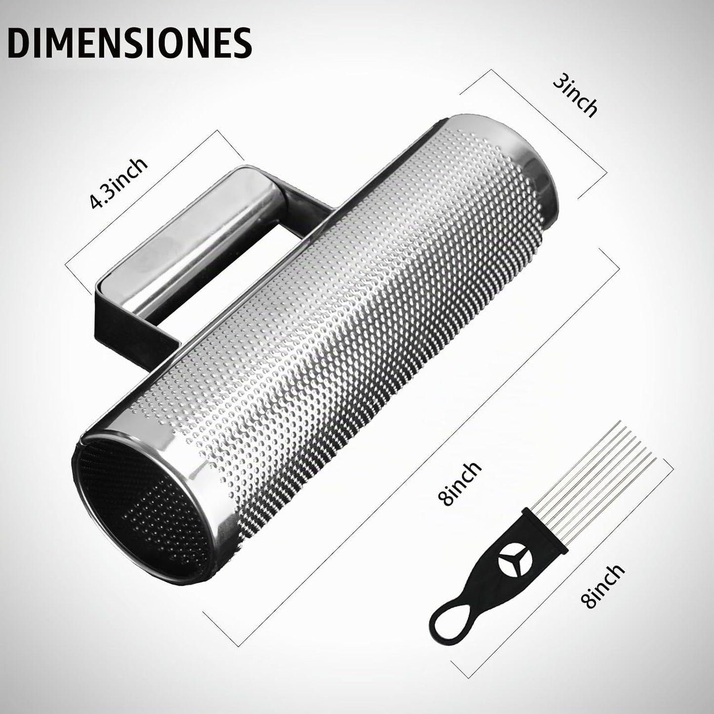 Soulmate Instrumento de Güiro de Acero Inoxidable Güiro de Metal Pr...