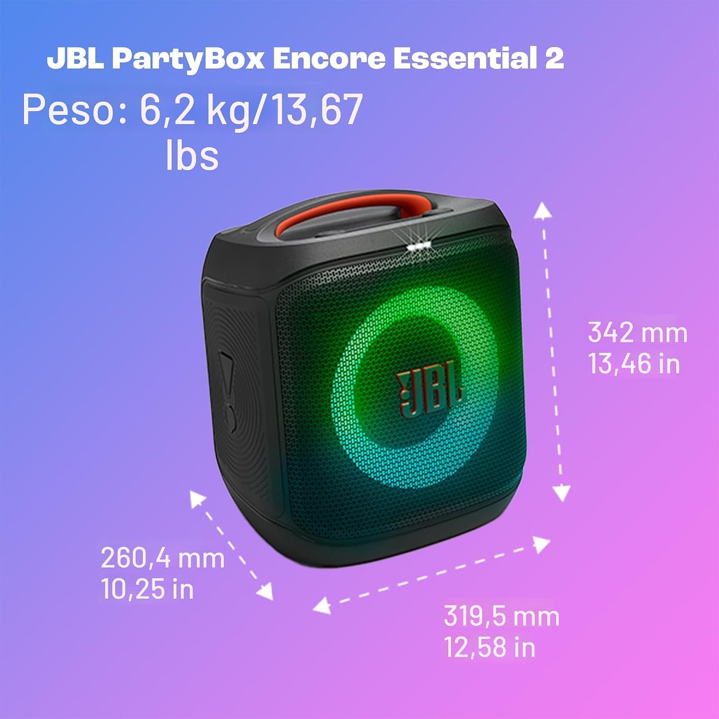 JBL PartyBox Encore Essential 2 - Altavoz portátil de fiesta alimen...