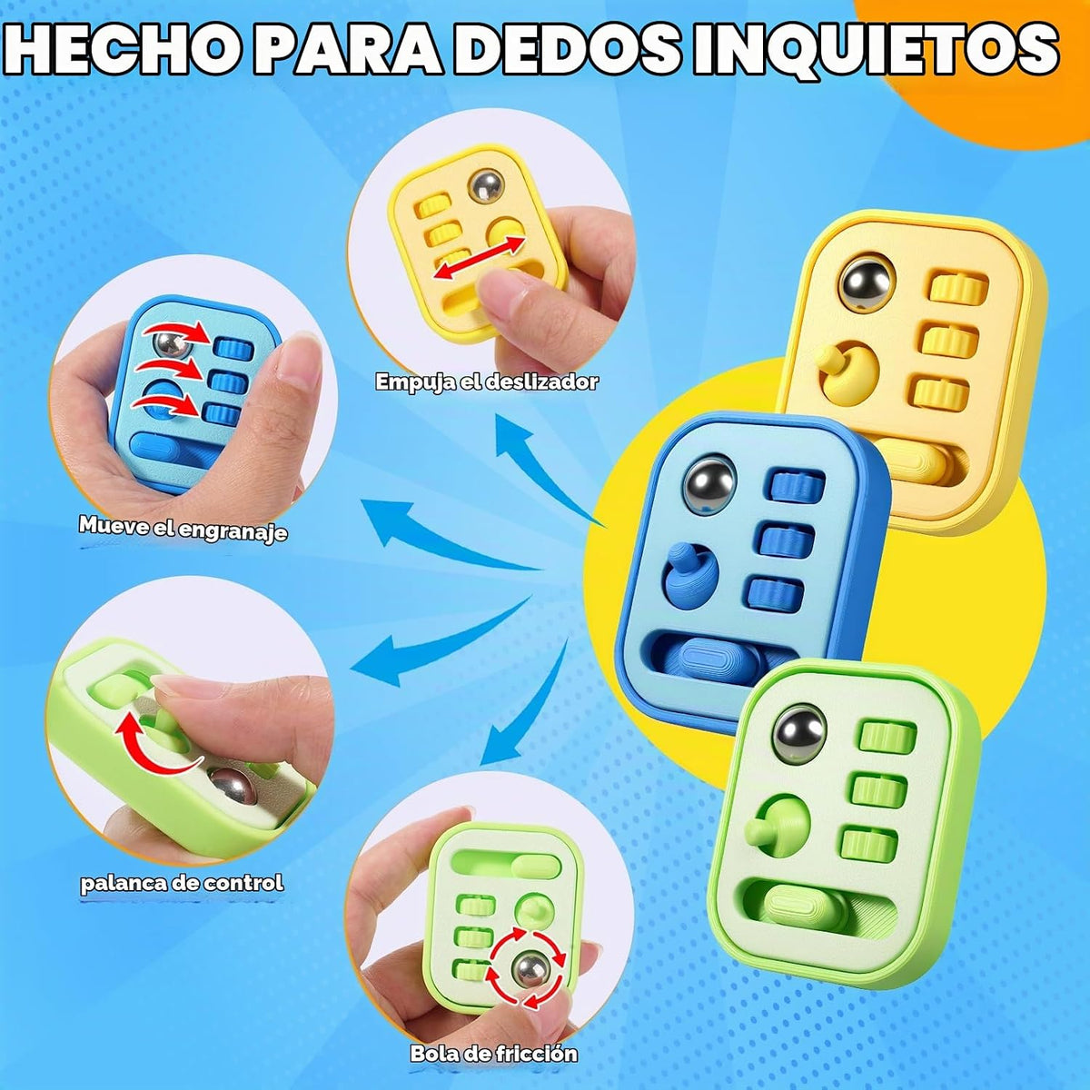 Juguetes de dedos portátiles para niños y adultos: Almohadilla de d...