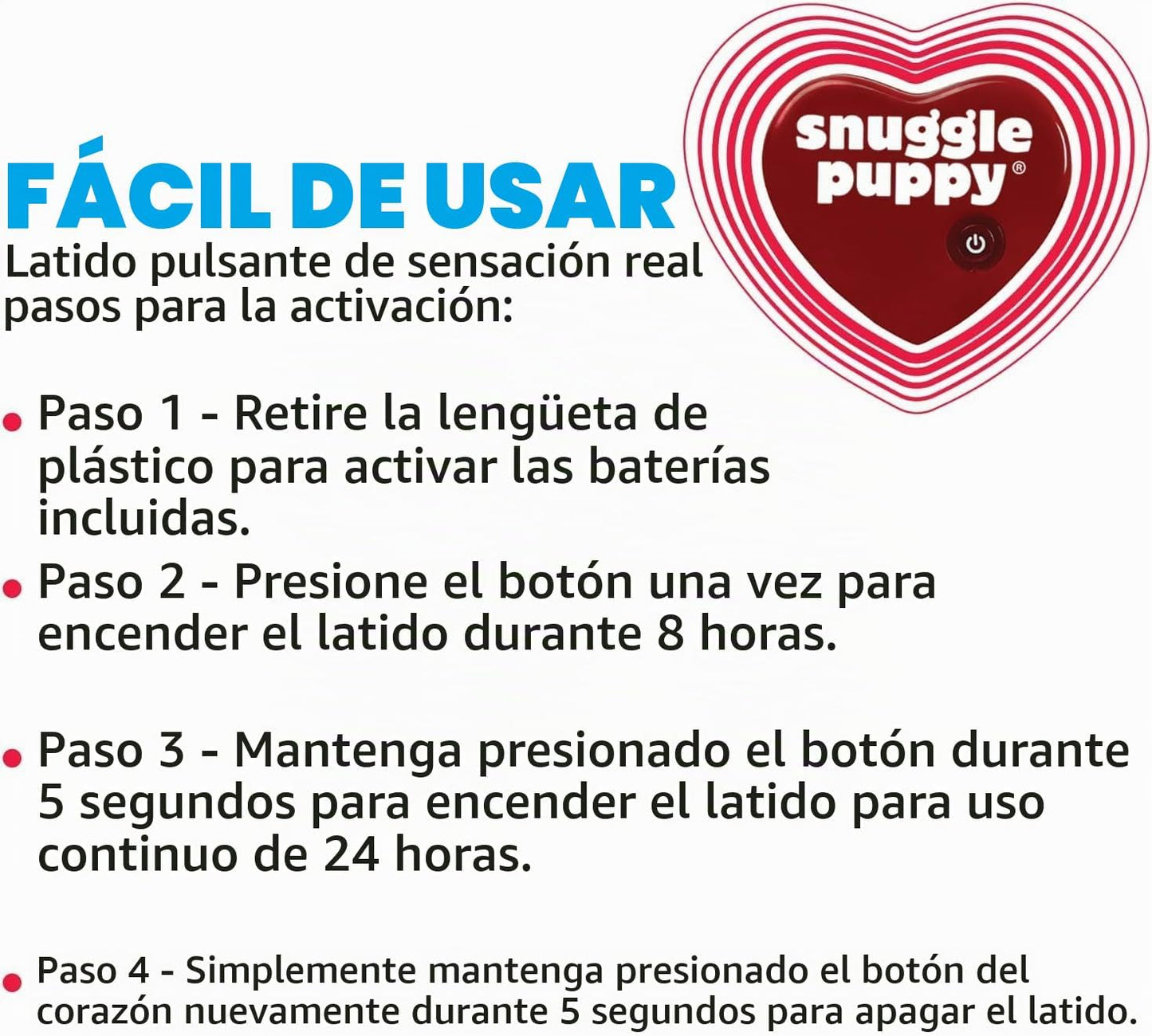 Snuggle - Juguete de ritmo cardíaco para cachorros, 6 paquetes de c...