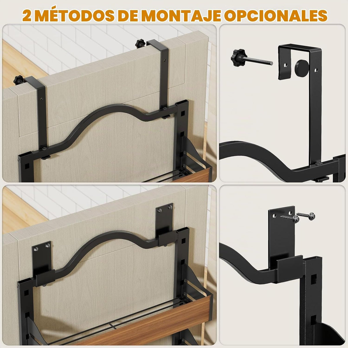 Organizador de puerta de despensa de 8 niveles, organizador de desp...