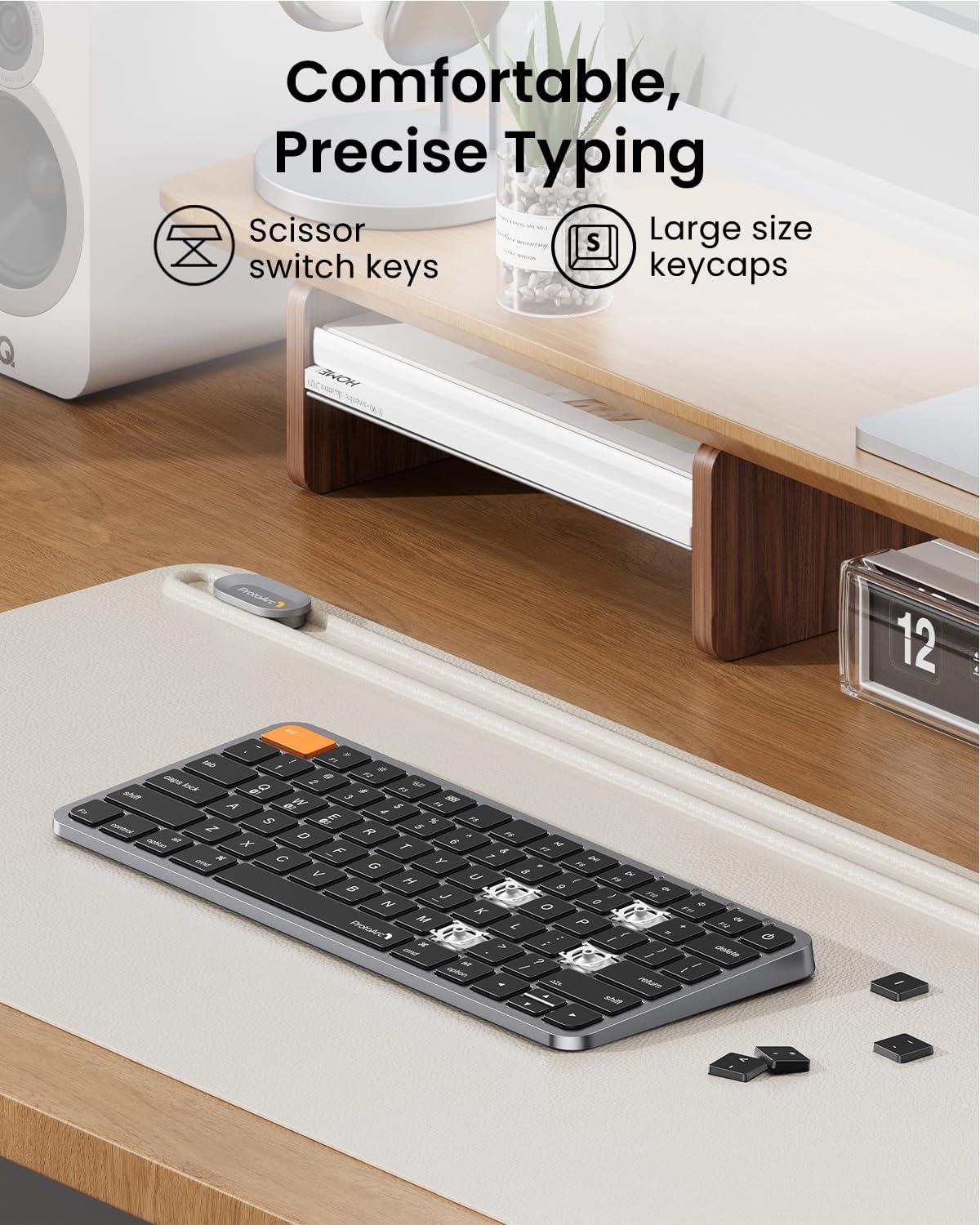 ProtoArc Teclado y mouse Bluetooth compacto retroiluminado para Mac...