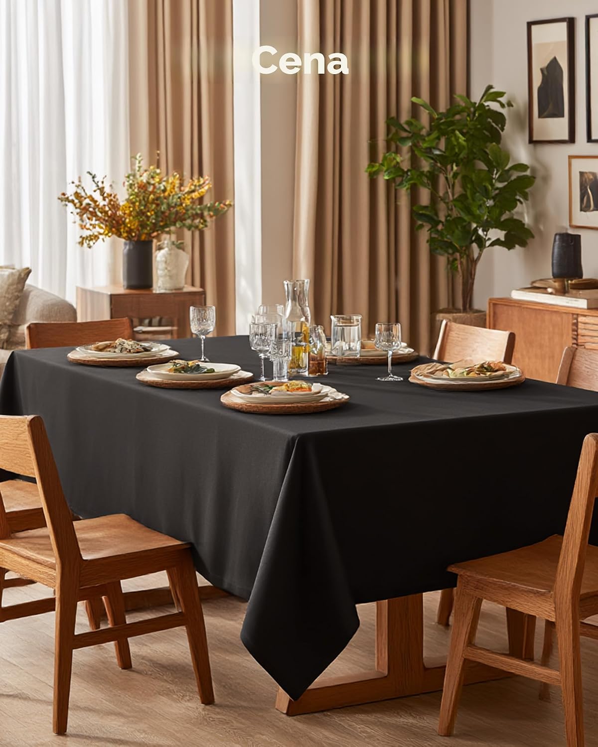 Pureegg Mantel de Mesa Rectangular de 60" x 84" \u2013 Mant...