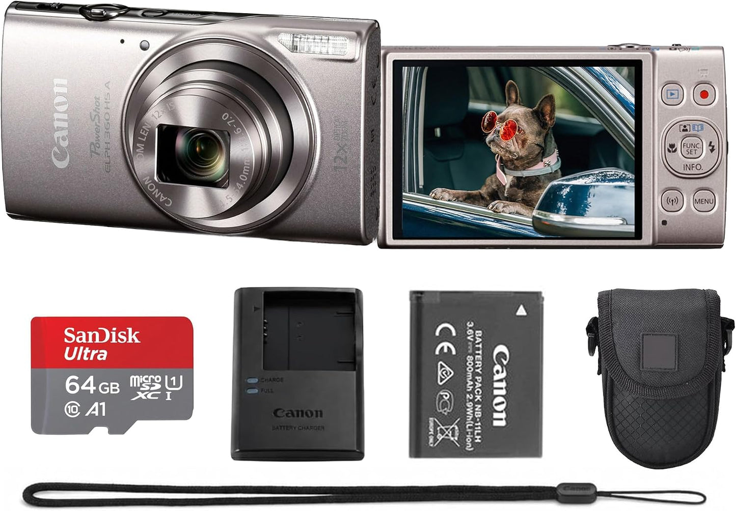 Canon PowerShot ELPH 360 HS A Cámara Digital (Plata) | Sensor CMOS...