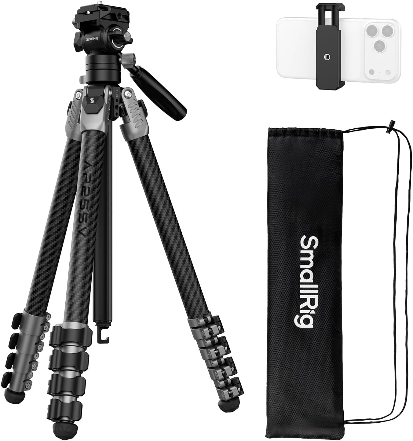 SmallRig Trípode de viaje portátil de 63 pulgadas para iPhone y cám...