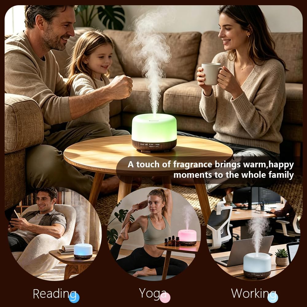 Difusor de aceite esencial, humidificador ultrasónico de niebla frí...