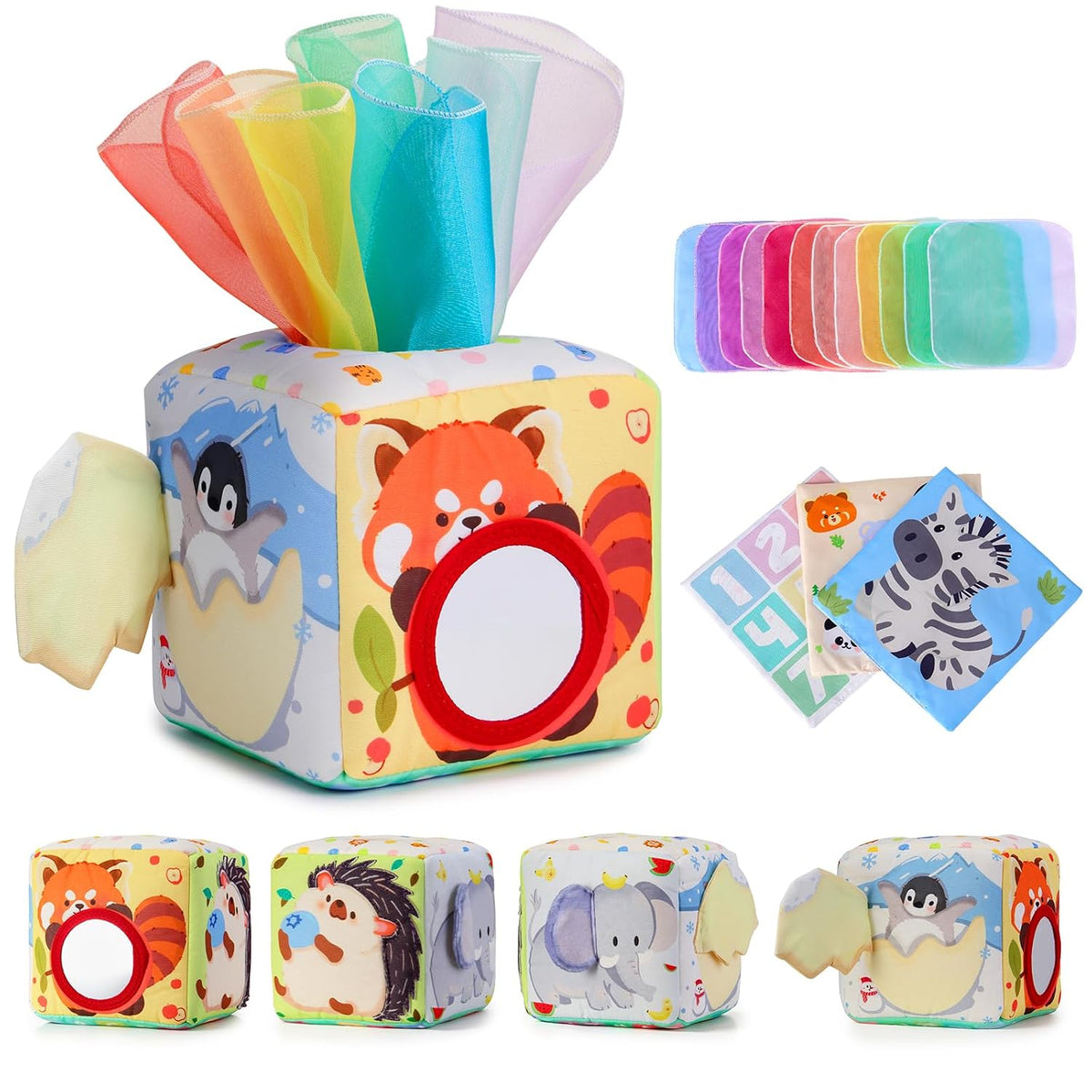 KILGICO Juguete de Caja de Pañuelos para Bebés de 6-12 Meses - Jugu...