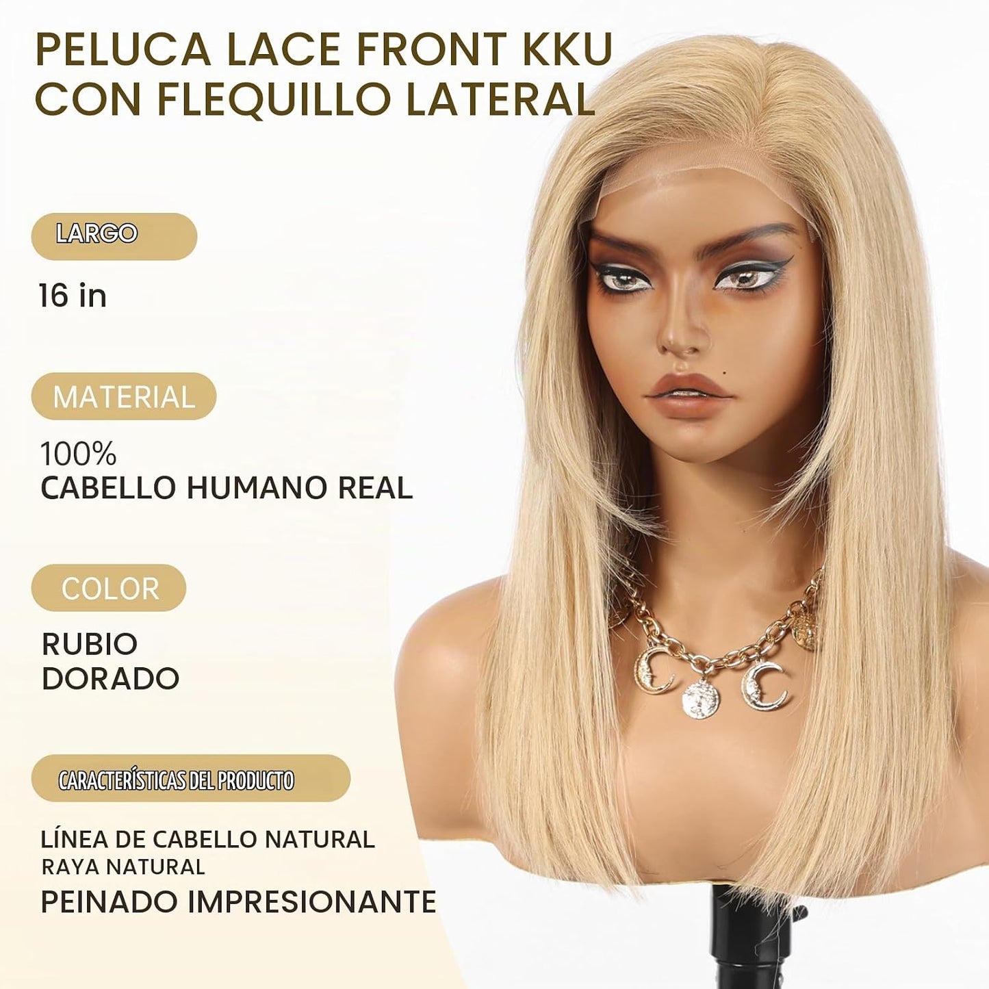 Wear but free KKU - Pelucas de cabello 100% humano para mujer, pelu...