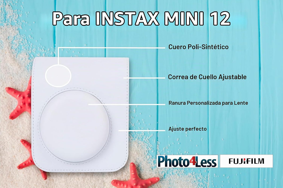 Fujifilm Cámara Instax Mini 12 de película instantánea color blanco...
