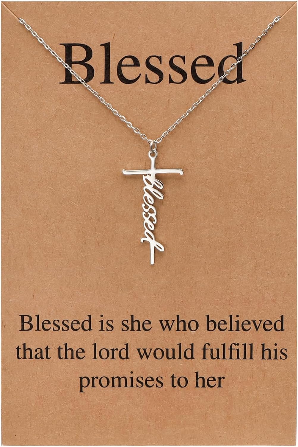 Lcherry - Collar de cruz de fe para regalo religioso cristiano para...