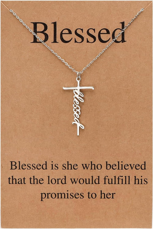 Lcherry - Collar de cruz de fe para regalo religioso cristiano para...