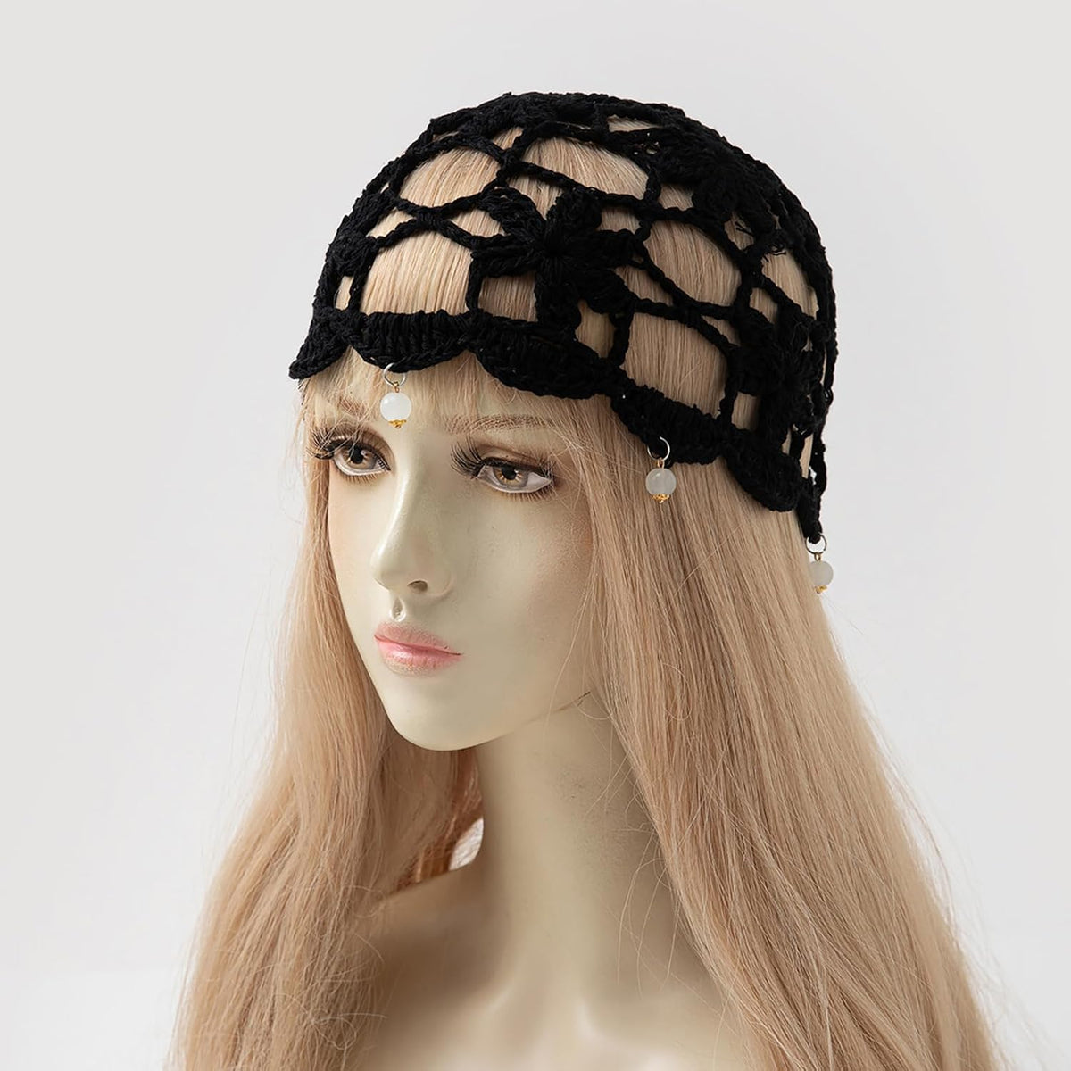 Julpsk Sombrero de ganchillo hecho a mano de verano para mujer, con...