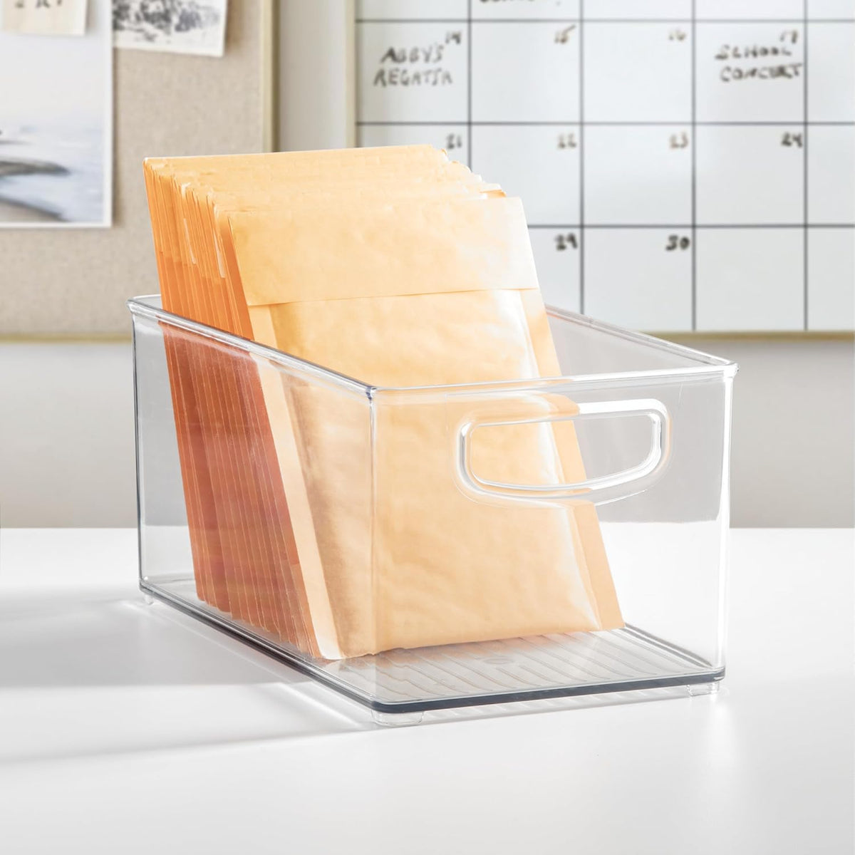 iDesign - Contenedor de plástico transparente apilable - Organizado...