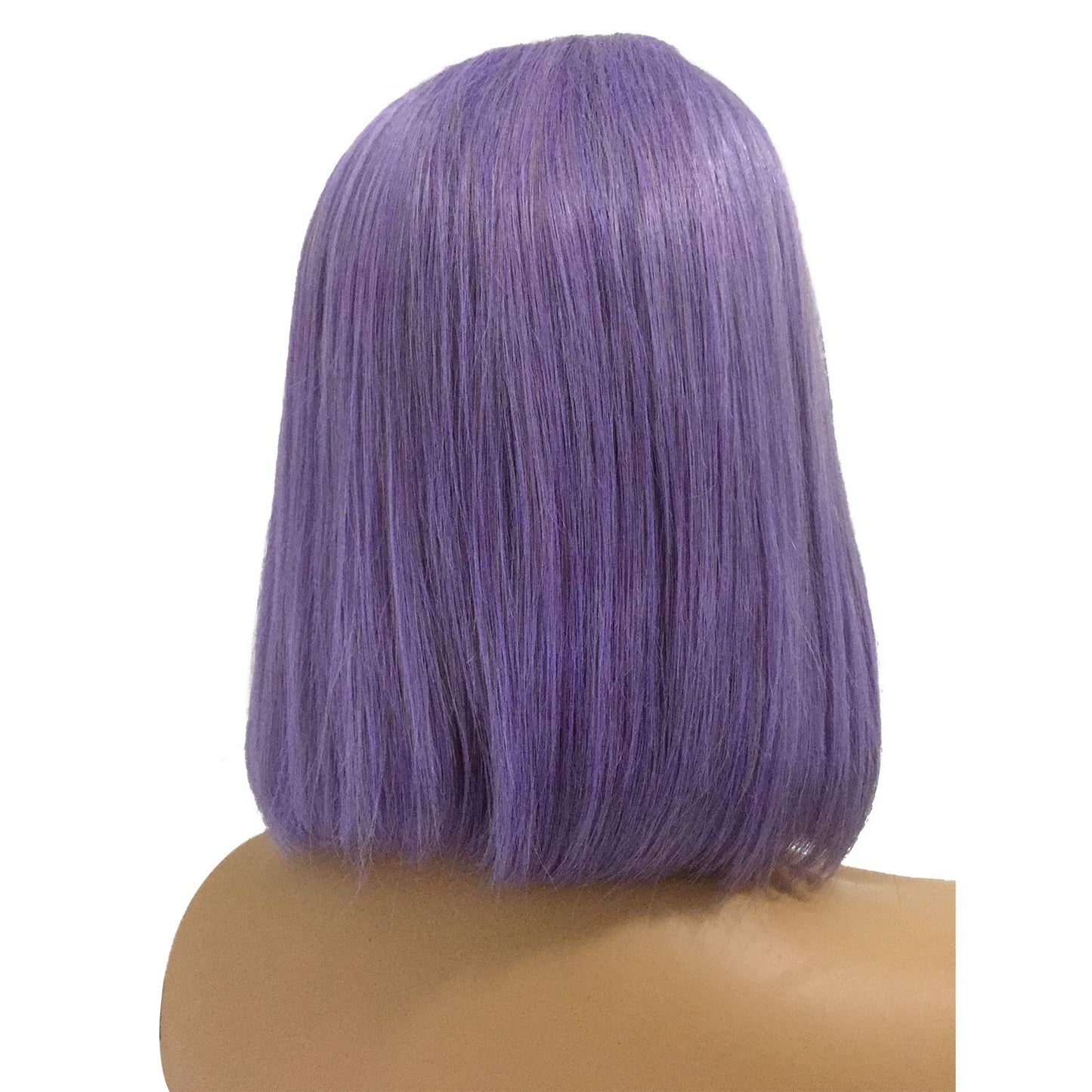 Licoville - Peluca de pelo humano negro y liso en corte bob para mu...