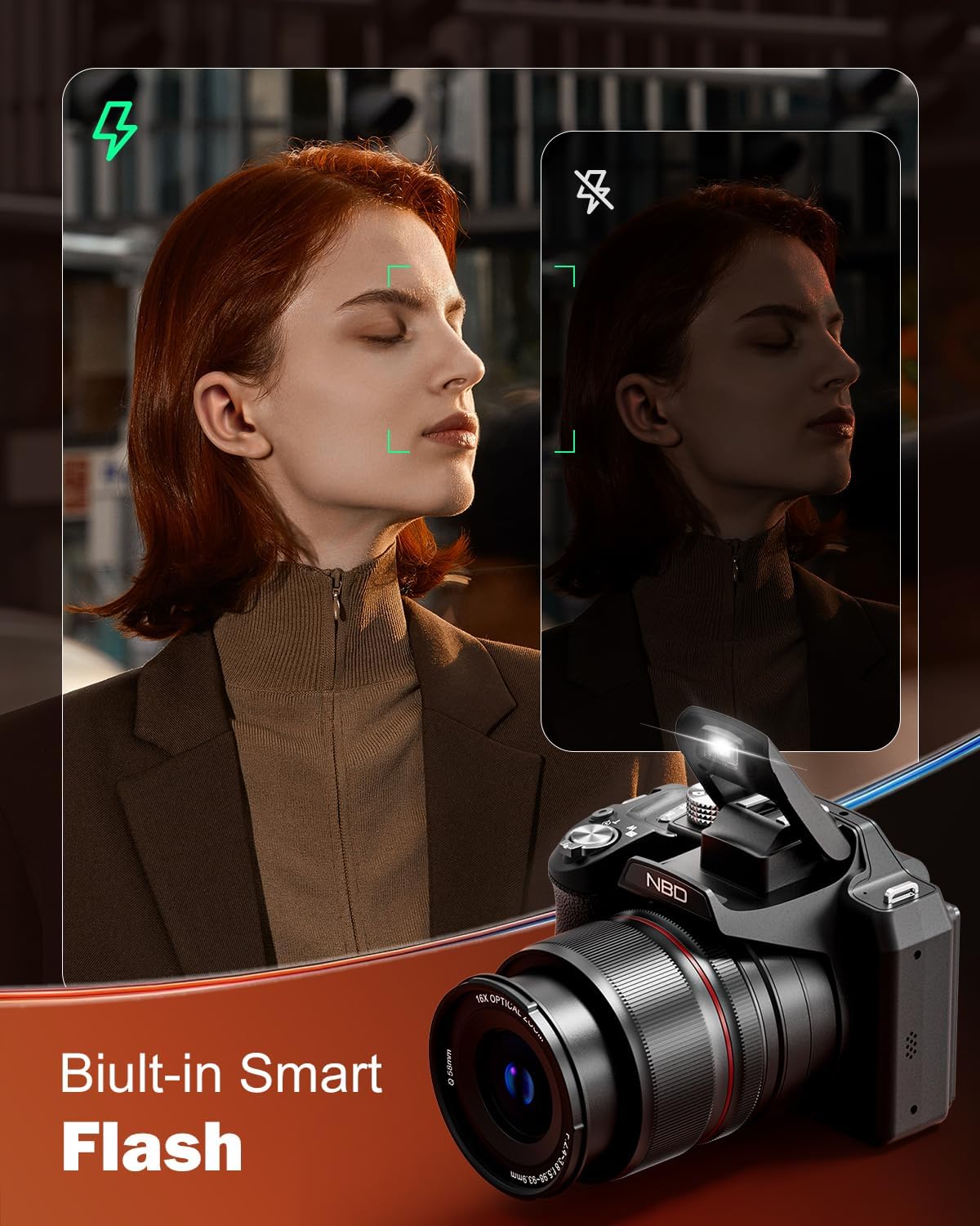 Cámaras digitales NBD 8K 64MP para fotografía, zoom óptico 16X, len...