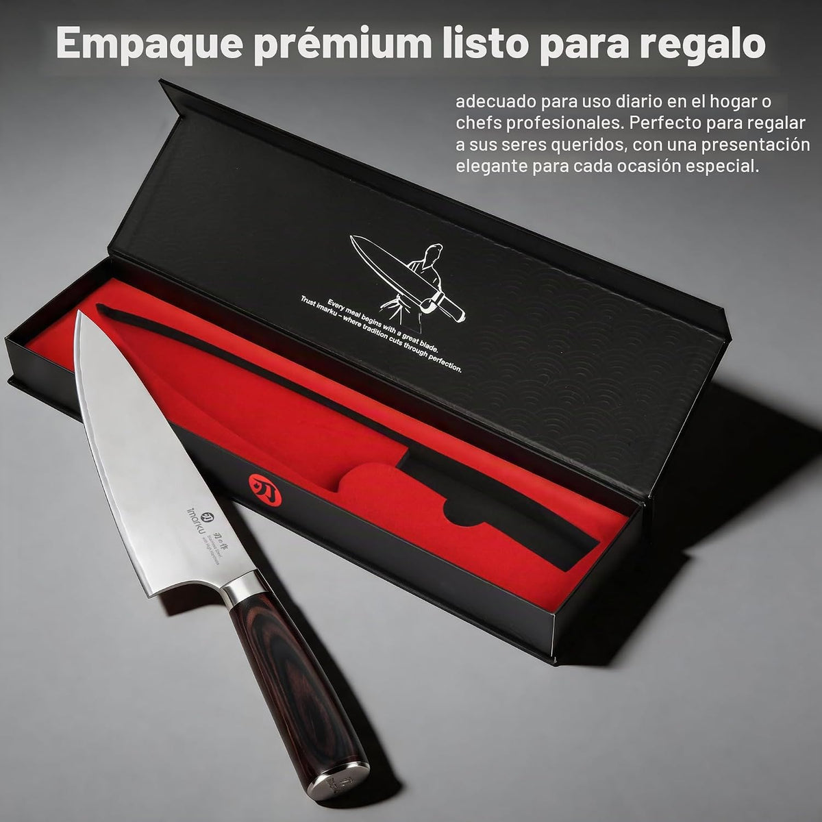 imarku Cuchillo de chef japonés profesional de 8.5 pulgadas, cuchil...