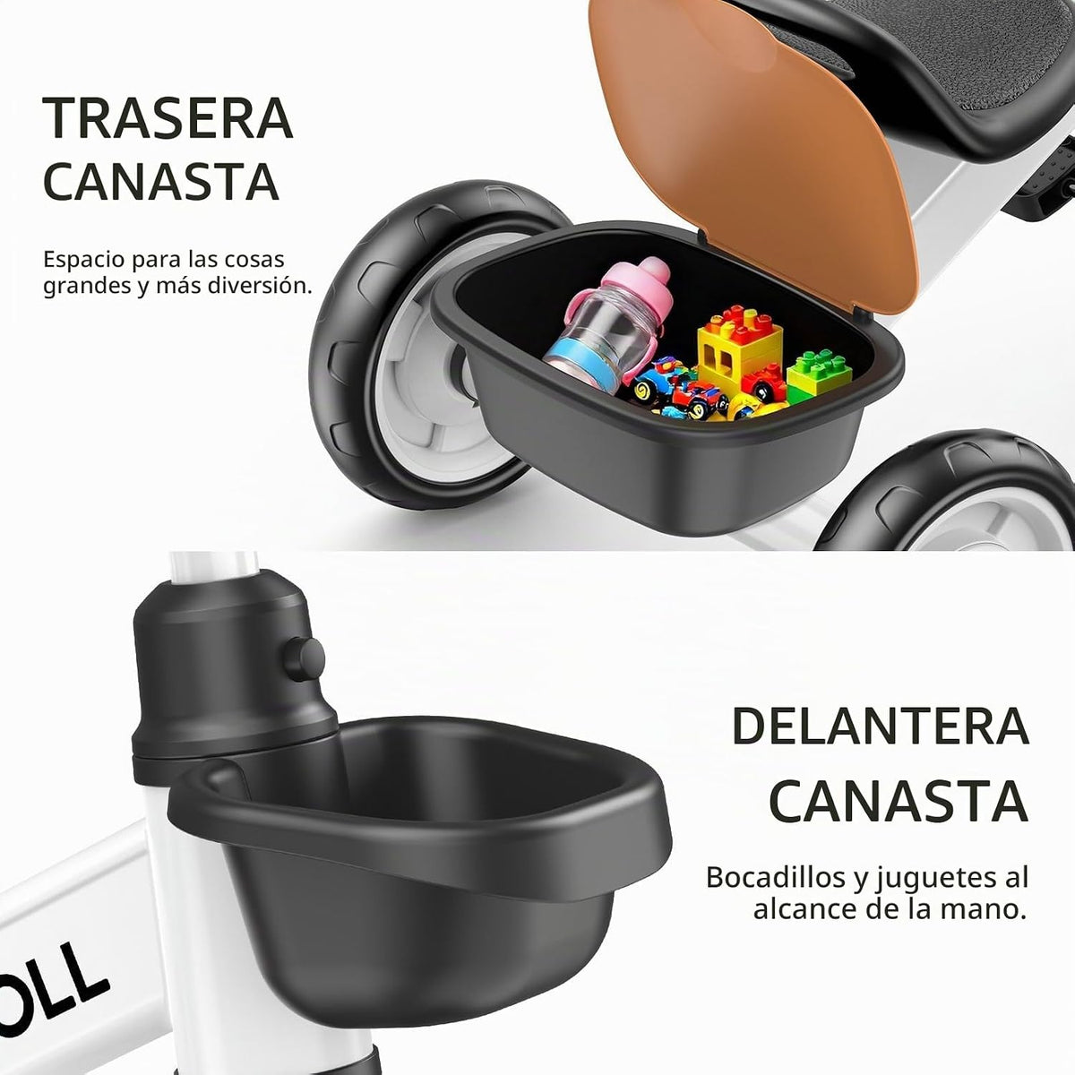 Umatoll Triciclo para niños pequeños de 2 a 5 años, bicicleta ajust...