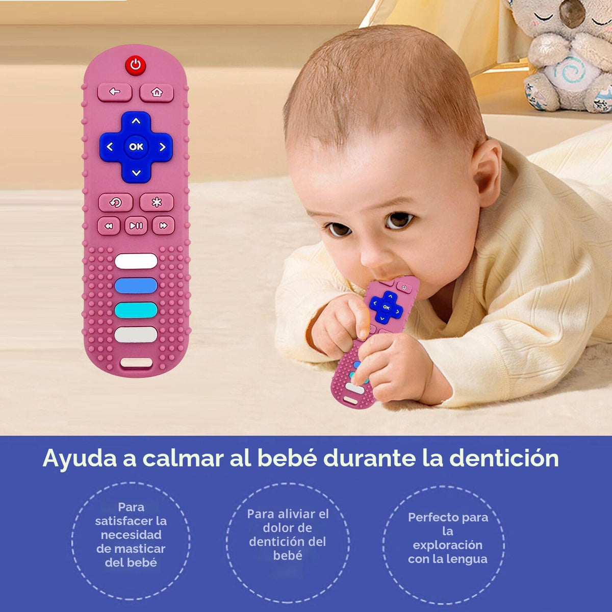 ROBBEAR Juguetes de dentición para bebés, mordedores de silicona de...
