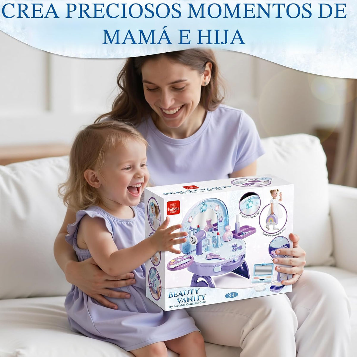 Lehoo Castle Tocador para Niñas Pequeñas con Set de Maquillaje, Toc...