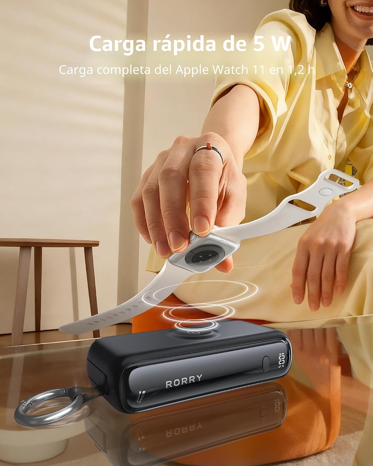 RORRY Cargador portátil de flujo 10000mAh 40W enchufe de pared Banc...
