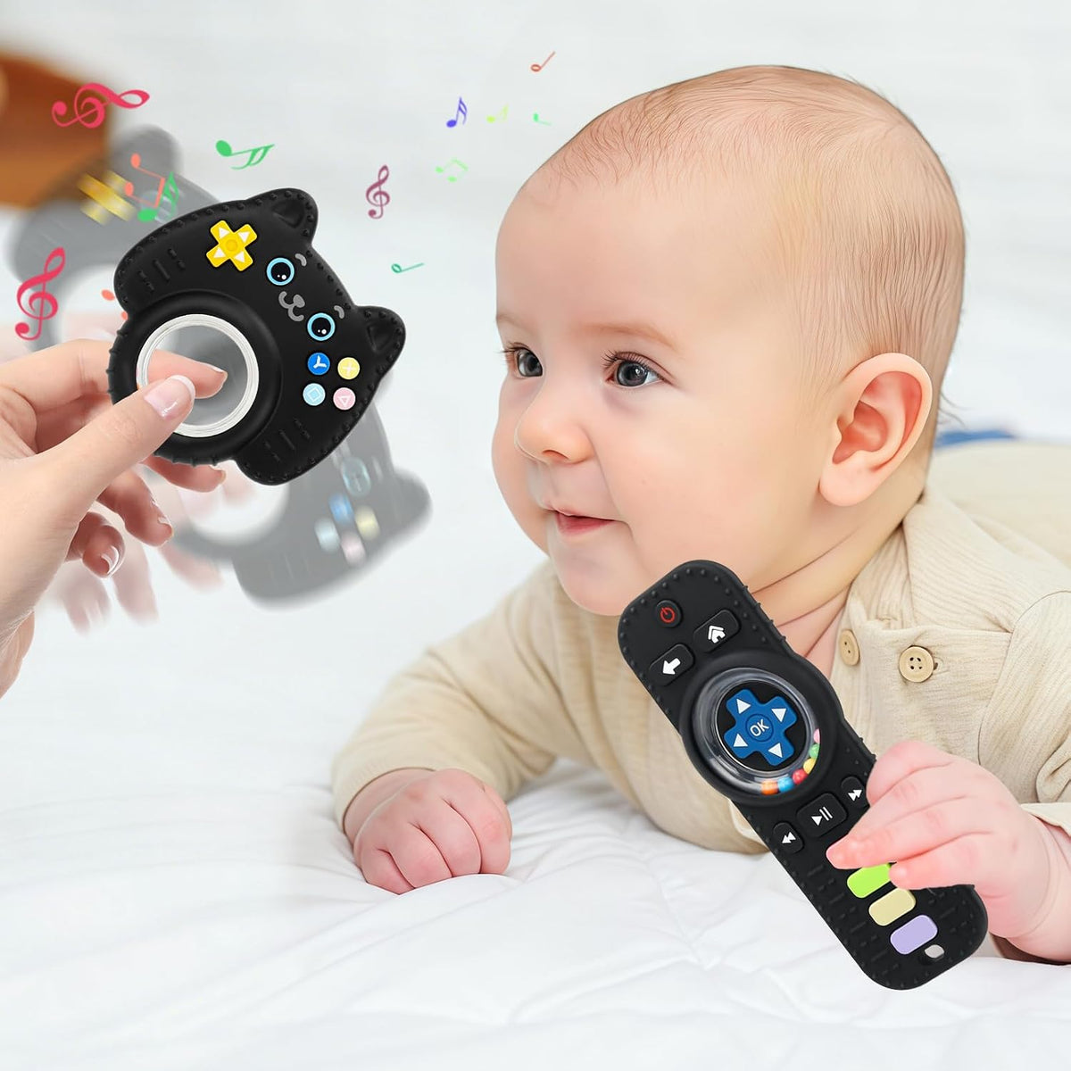 Suhunide Baby Rattles - Juguetes de dentición para bebés de 3 a 6 m...