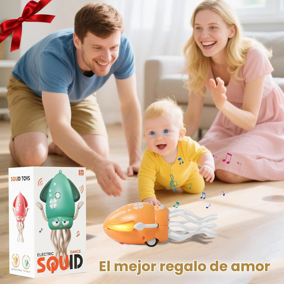 Juguetes para Bebés de Pulpo Bailarín, Juguete de Calamar Gateador...