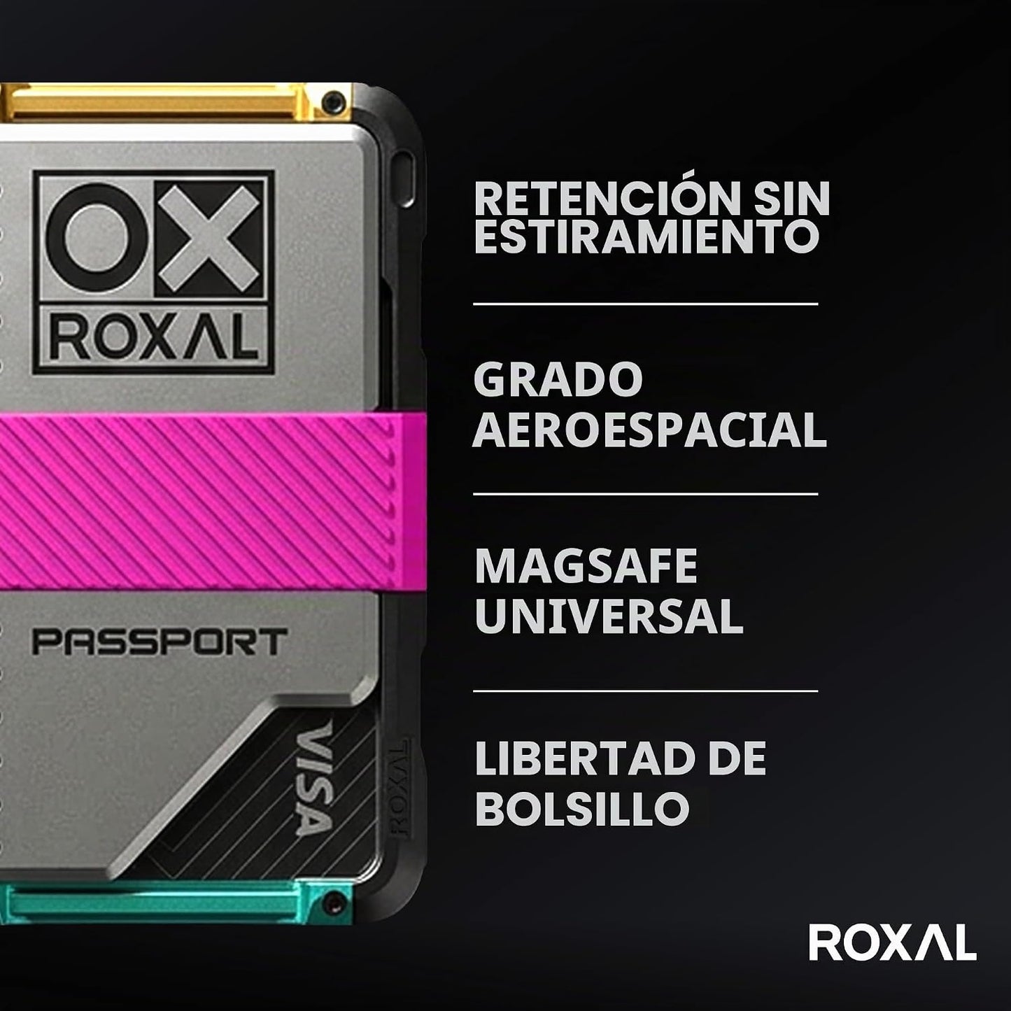 Roxal Cartera para tarjetas compatible con Passport Magsafe, Prime,...