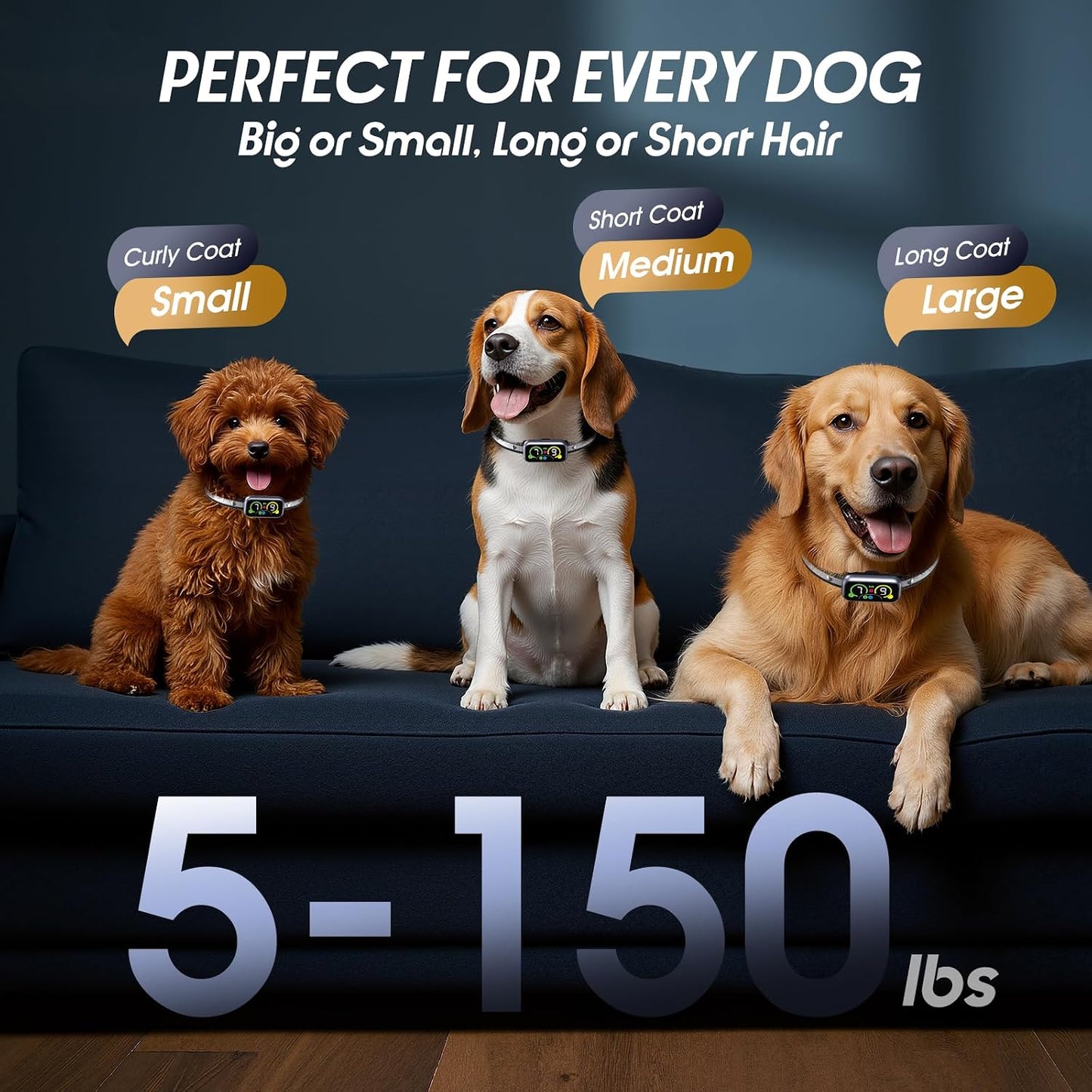 Collar inteligente para ladridos de perro con detección avanzada de...