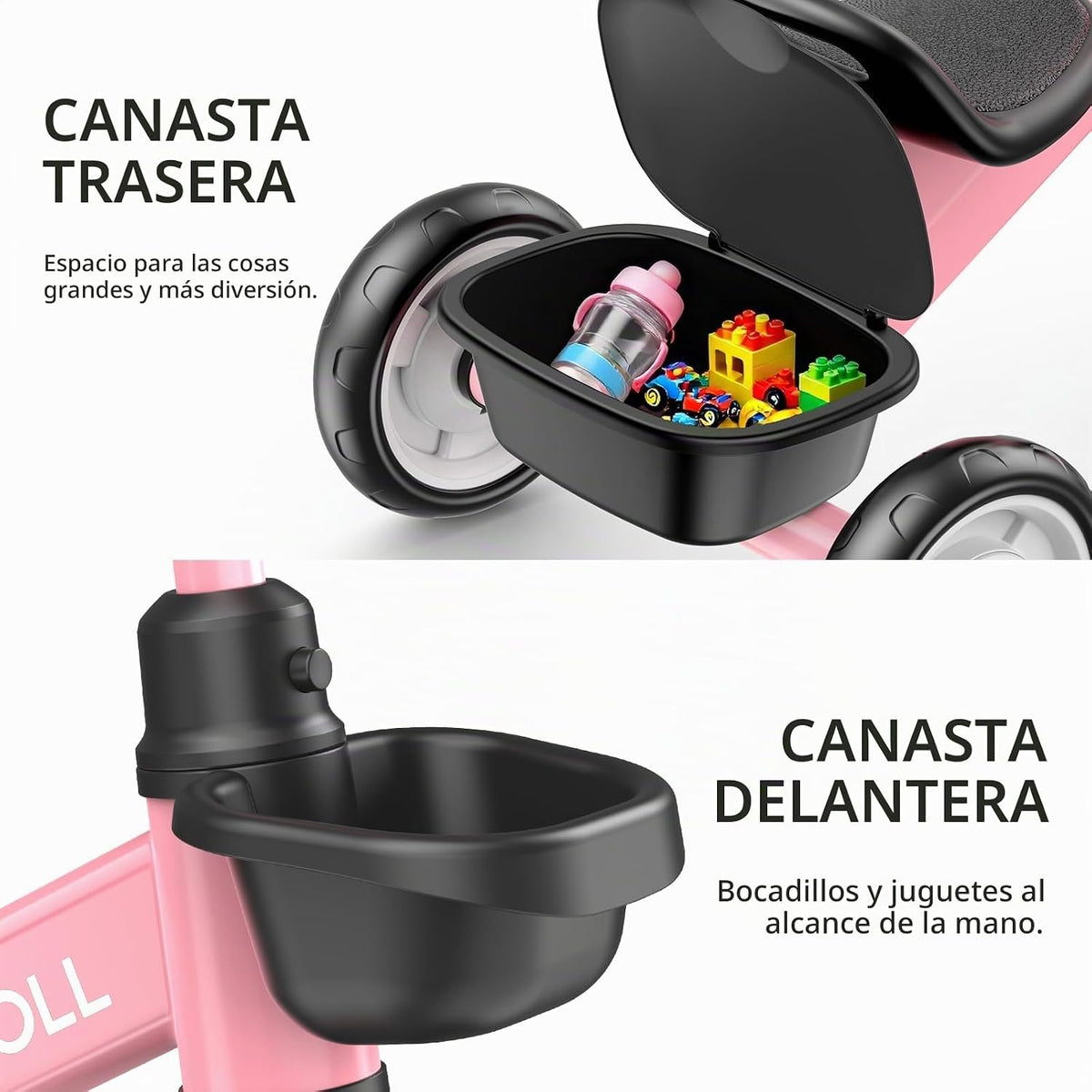 Umatoll Triciclo para niños pequeños de 2 a 5 años, bicicleta ajust...