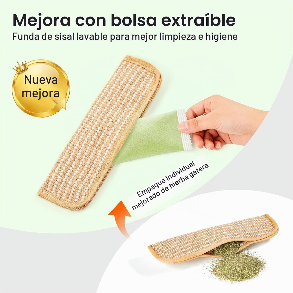 Potaroma Juguetes para gatos, paquete de 2 con 6000 mg A+ de hierba...