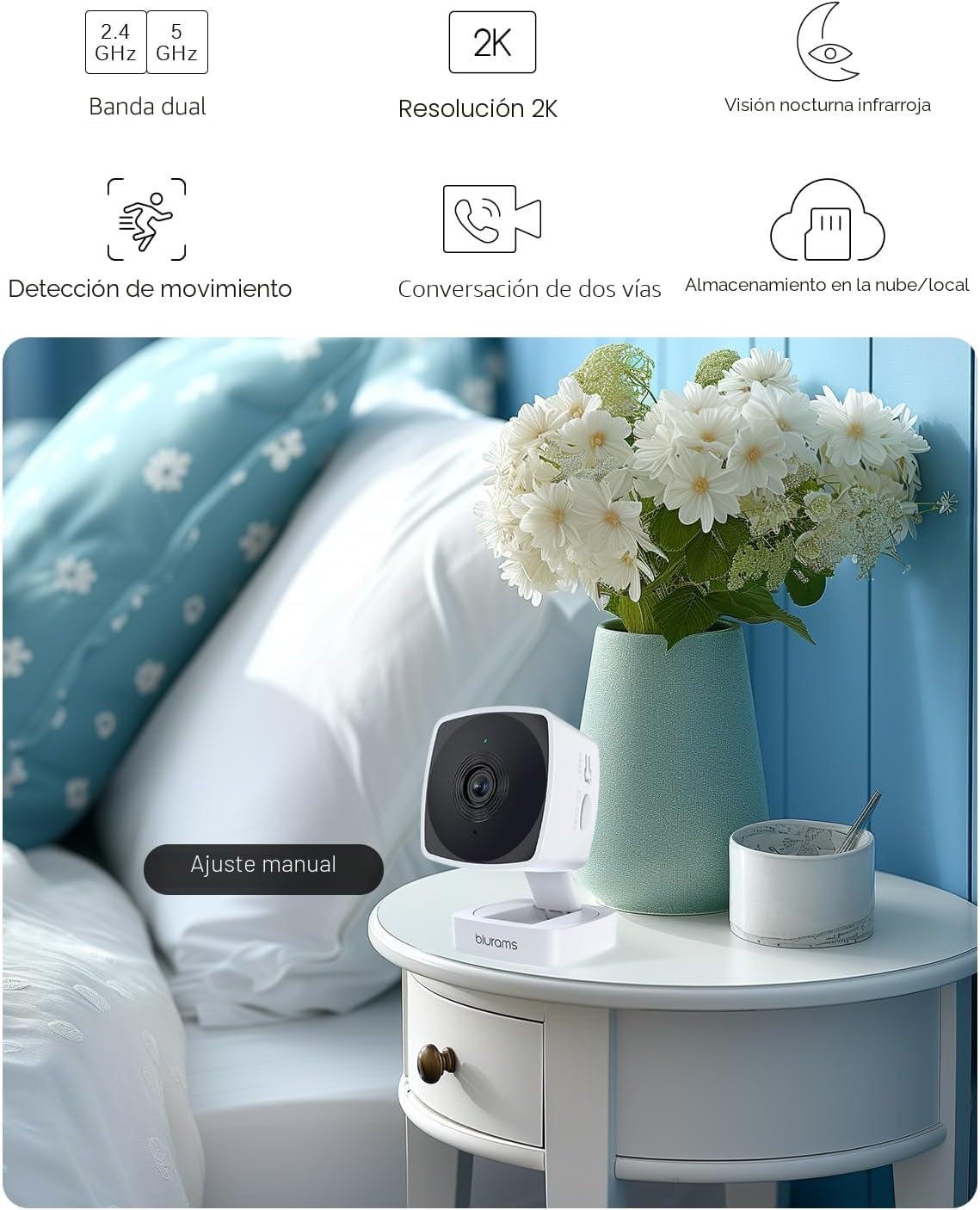 blurams - Cámaras para seguridad en el hogar 5G y 2.4G, cámara de s...