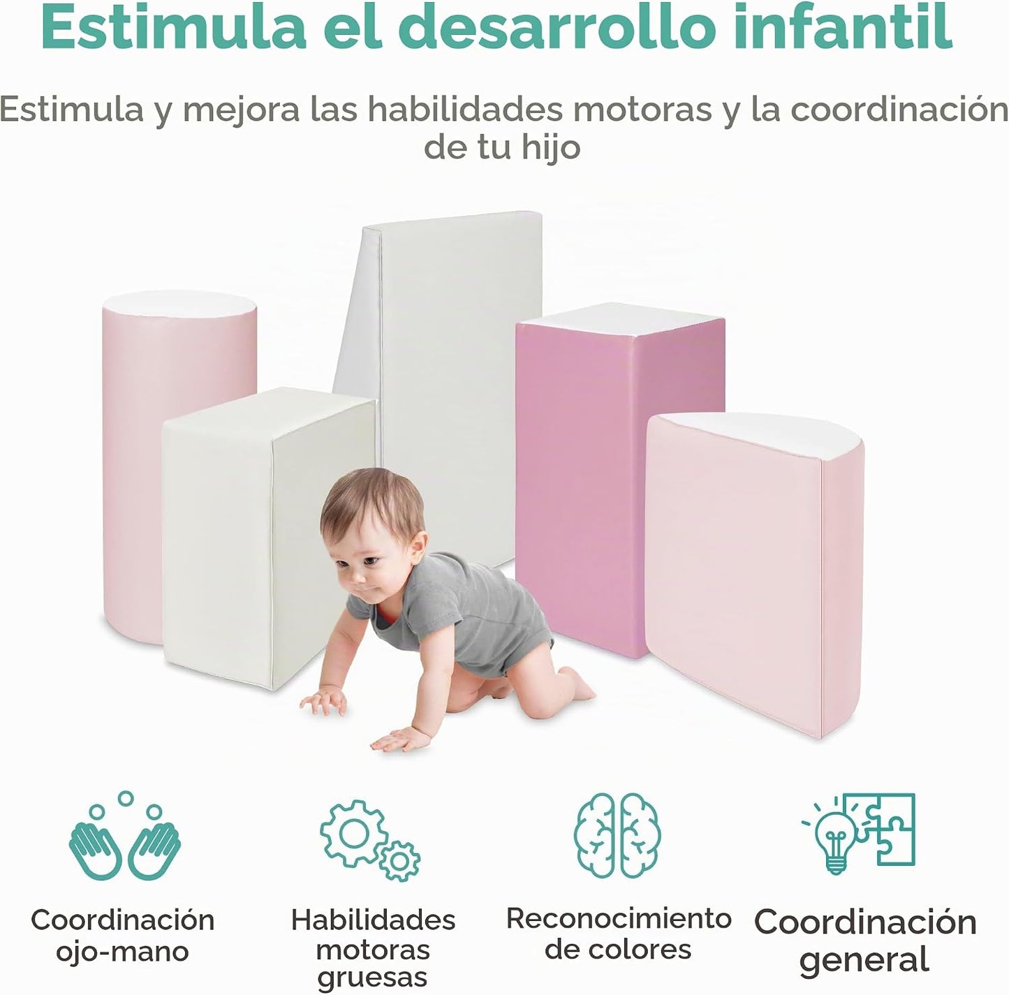 Best Choice Products 5 piezas de bloques de espuma suave para niños...