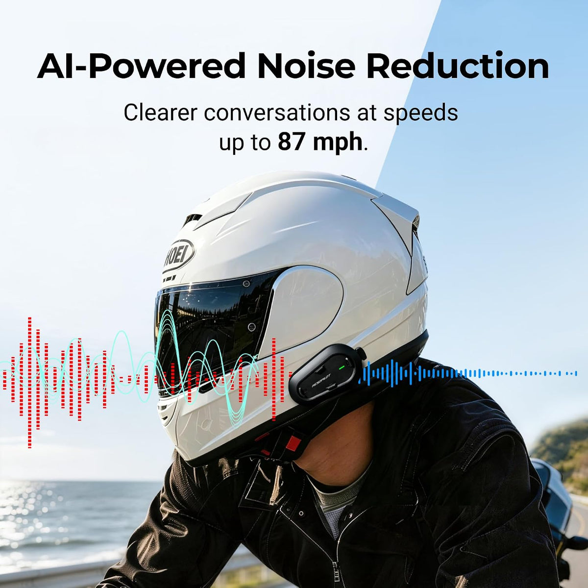 RESOPILOT Lite - Auriculares Bluetooth para casco de motocicleta, 8...