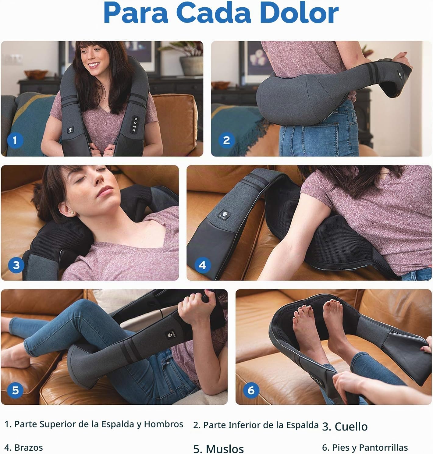 Etekcity Masajeador de cuello inalámbrico elegible por la FSA con c...