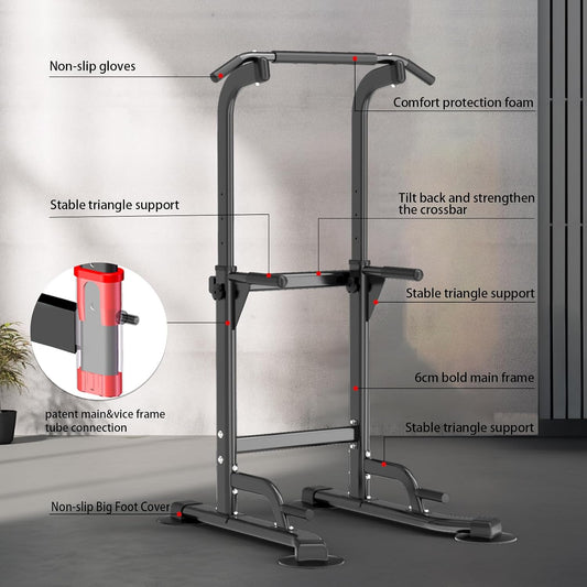 Z ZHICHI Pull-Up Dip Station Pull-Up Chin-Up Capacidad de peso 350LBS